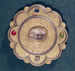 Polylobed圣物箱，13世纪（金，木和宝石）