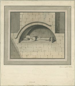 埃尔福德教堂-“史丹利纪念碑”：水彩画，nd [？18th cent] 作者 摩西·格里菲思（Moses Griffiths）