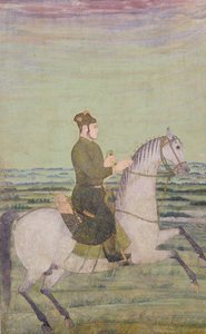 骑马的莫卧儿贵族，c.1700 作者 莫卧儿学校