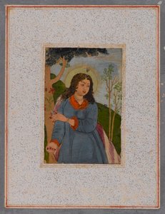 天使，1675年后（纸上写着） 作者 莫卧儿学校