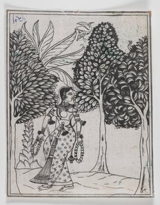 Kamod Ragini，1605-1610（纸上墨水） 作者 莫卧儿学校