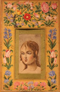 年轻美女画，1740-50年代 作者 穆罕默德·萨迪克（Muhammad Sadiq）