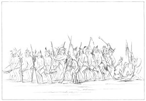 苏族的狗舞，1841年。