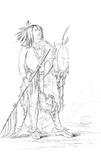 白水牛城肖像，美国原住民，1841年。
