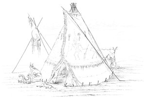 圆锥形帐蓬，1841年。