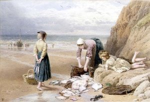 渔夫的孩子》（水彩和水粉画） 作者 迈尔斯·比克·福斯特