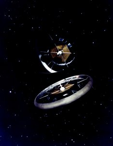 环状菌落的模型，约1970年代。   作者 NASA图片