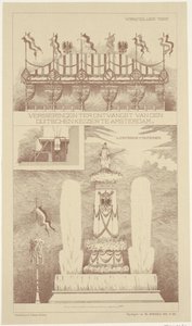 德国皇帝访问阿姆斯特丹时的装饰品，1891 年
欢迎德国皇帝访问阿姆斯特丹的装饰品（物品上有标题） 作者 无名氏