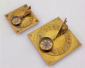 两个可移动的水平日，巴黎，1720（镀金黄铜）