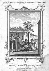 达吉斯坦人的习惯塔尔库（Tarcu）tar人，在波斯的边界上，1780年 作者 NC晚安