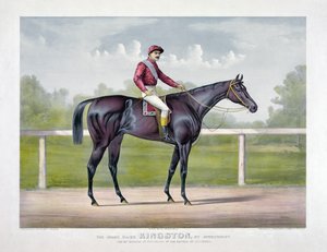 柯里尔和艾夫斯的《大赛车手金斯顿》（Spendthrift）。 作者 库里尔和艾夫斯