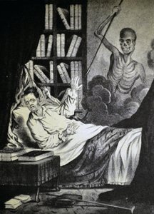 Currier＆Ives插图19世纪。死亡时刻的坏人 作者 N. and Ives，JM库里尔