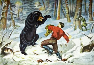 Currier＆Ives插图19世纪。猎人的生活。一个严格的修复。 作者 N. and Ives，JM库里尔