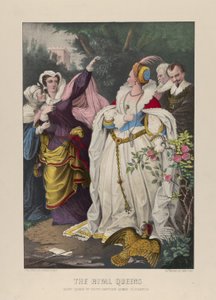 1857年至1872年的苏格兰女王伊丽莎白女王玛丽女王（手绘彩色版画） 作者 N. and Ives，JM库里尔