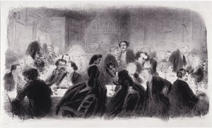Anonymous lithograph representing literary and artistic personalites in the 1850s 作者 纳达尔