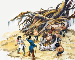 蒙乔生男爵的奇妙历险》（水粉纸本） 作者 纳迪尔·昆托