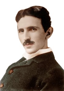 尼古拉-特斯拉(1856-1943)(Nikolaj)的肖像--出生于克罗地亚的塞尔维亚工程师、物理学家和发明家--摄影：Napoleon Sarony(1821-1896) 1890年