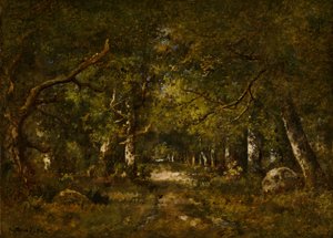 森林景象，1874年。 作者 Narcisse Virgile Diaz de laPeña