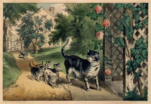 普西的回归，1874-78., 1874-78.创作者：Nathaniel Currier, James Merritt Ives, Currier and Ives. 作者 库里尔和艾夫斯