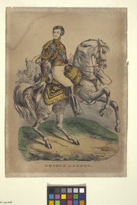 阿尔伯特亲王（手绘石版画） 作者 纳撒尼尔·卡里尔（Nathaniel Currier）