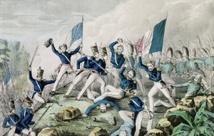 1847年塞罗戈多高地的风暴 作者 纳撒尼尔·卡里尔（Nathaniel Currier）