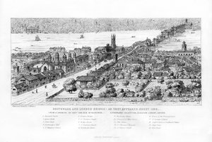 约在1546年左右（约1860年）出现的Southwark和伦敦桥。
