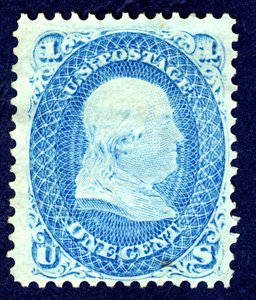 1c 富兰克林-F-格里尔单人，1867年。