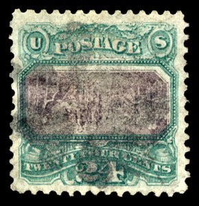 24c独立宣言G型烤漆反面错误单，1869年。
