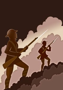 第一次世界大战中带刺刀的士兵--从战壕里走出来 作者 尼尔·奥斯本