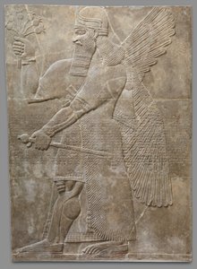 救济小组，Neo-Assyrian，c.883-859 BC（gybsum alabaster）