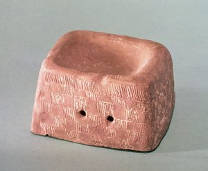 用作香水燃烧器的花瓶支架，Chasseen文化，公元前3000-2500年（陶器