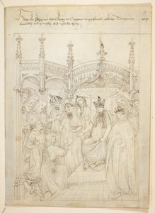 Cotton Julius E. IV, art.6，"Beauchamp Pageants"，约 1483 年（牛皮纸上的墨迹） 作者 荷兰语学校