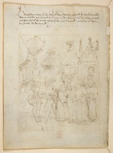 Cotton Julius E. IV, art.6，"Beauchamp Pageants"，约 1483 年（牛皮纸上的墨迹） 作者 荷兰语学校