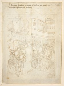 Cotton Julius E. IV, art.6，"Beauchamp Pageants"，约 1483 年（牛皮纸上的墨迹） 作者 荷兰语学校