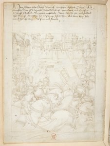Cotton Julius E. IV, art.6，"Beauchamp Pageants"，约 1483 年（牛皮纸上的墨迹） 作者 荷兰语学校