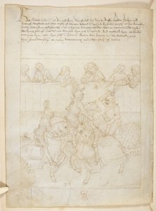 Cotton Julius E. IV, art.6，"Beauchamp Pageants"，约 1483 年（牛皮纸上的墨迹） 作者 荷兰语学校
