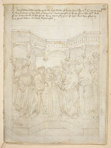 Cotton Julius E. IV, art.6，"Beauchamp Pageants"，约 1483 年（牛皮纸上的墨迹） 作者 荷兰语学校