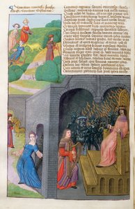 324 f.101诉Orpheus和Eurydice，Cerberus和Pluto，来自Metamorphoses 10 by Ovid，1479 作者 荷兰语学校