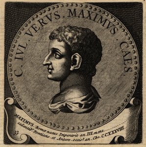 罗马皇帝盖乌斯·尤利乌斯·雷亚尔 (Gaius Julius Real) 的肖像。 作者 荷兰语学校
