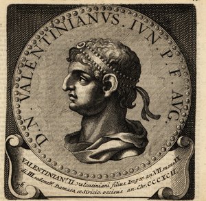 Portrait of Roman Emperor Valentinian II. 作者 荷兰语学校