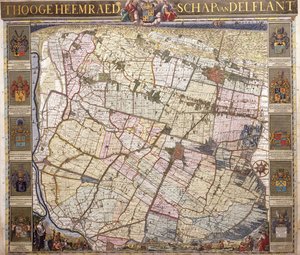 代夫特兰的地图，1712年 作者 荷兰语学校