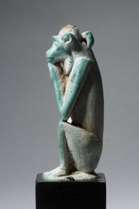 猴子护身符，18-19王朝，1540-1186（彩陶）（另见270369） 作者 新王国埃及