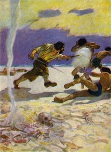 鲁滨逊漂流记插图（彩色石版画）