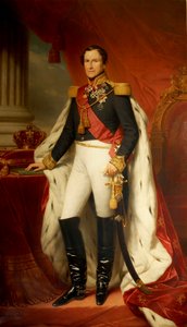 利奥波德一世1790-1865年的肖像，比利时国王，1856年。