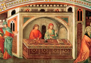 Story of Saint Matthew, detail of a fresco by Niccolo di Pietro Gerini, c.1400