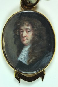 Sir Peter Lely (watercolor on ivory) 作者 尼古拉斯（attr.to）迪克森