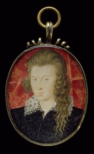 No.3856 Henry Wriothesley，南安普敦第3伯爵（1573-1624），1594年（牛皮纸上的水粉） 作者 尼古拉斯·希利亚德