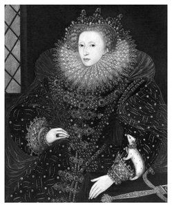 伊丽莎白女王（Queen Elizabeth），《 Ermine肖像》，1585年，1896年。