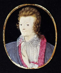 未知的青年，1595 作者 尼古拉斯·希利亚德