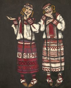 I. Stravinski于1930年为芭蕾舞剧《春之祭》的服装设计
